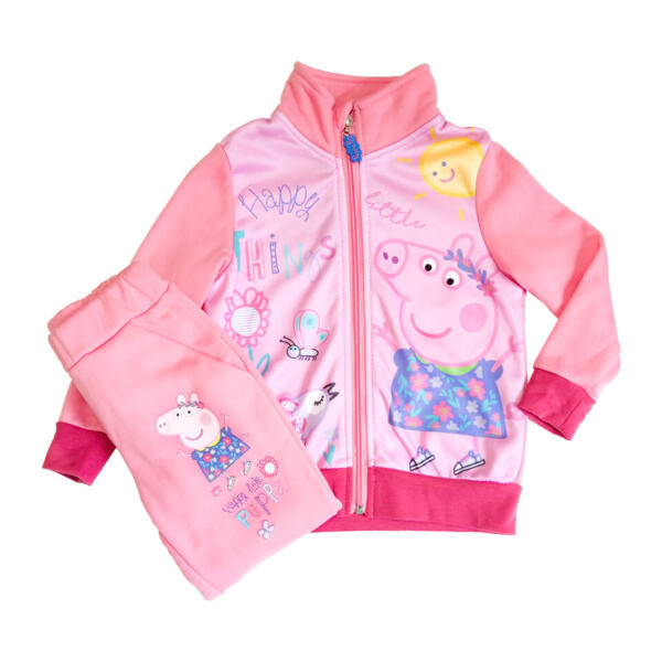 Dievčenská tepláková súprava "Peppa Pig" - svetlo ružová